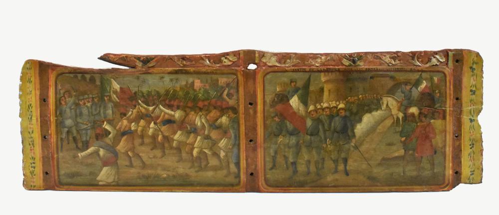 SICILIAN PAINTED WOOD CART PANELLate 353529