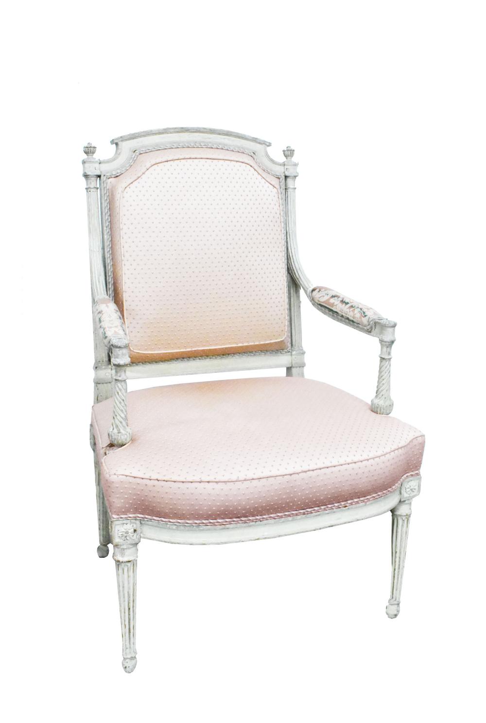 LOUIS XVI PAINTED FAUTEUIL A LA 353543