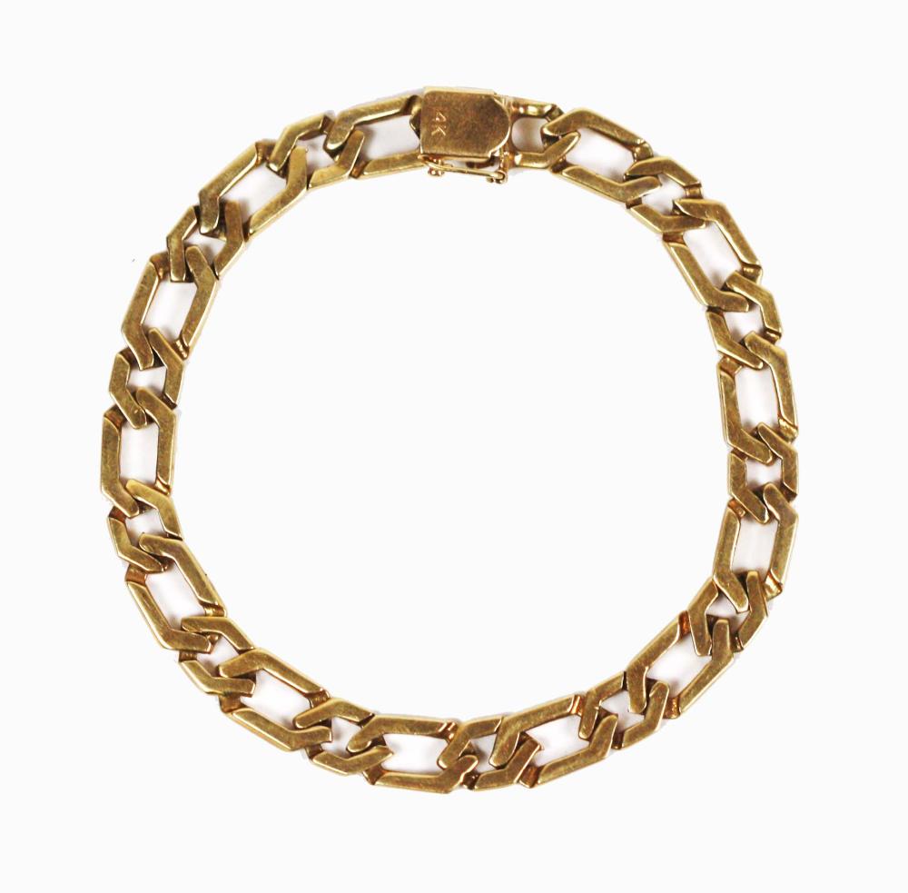 14 KT YELLOW GOLD LINK BRACELETStamped 353583