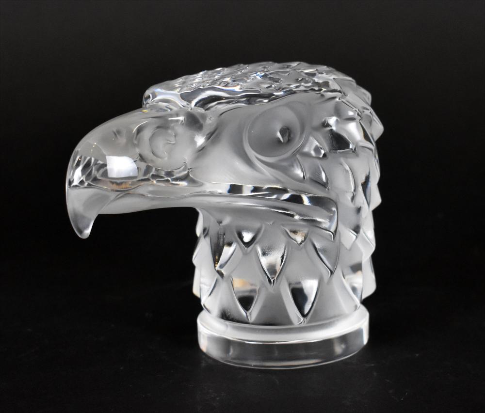 LALIQUE EAGLE HEAD COLORLESS GLASS 3535a4