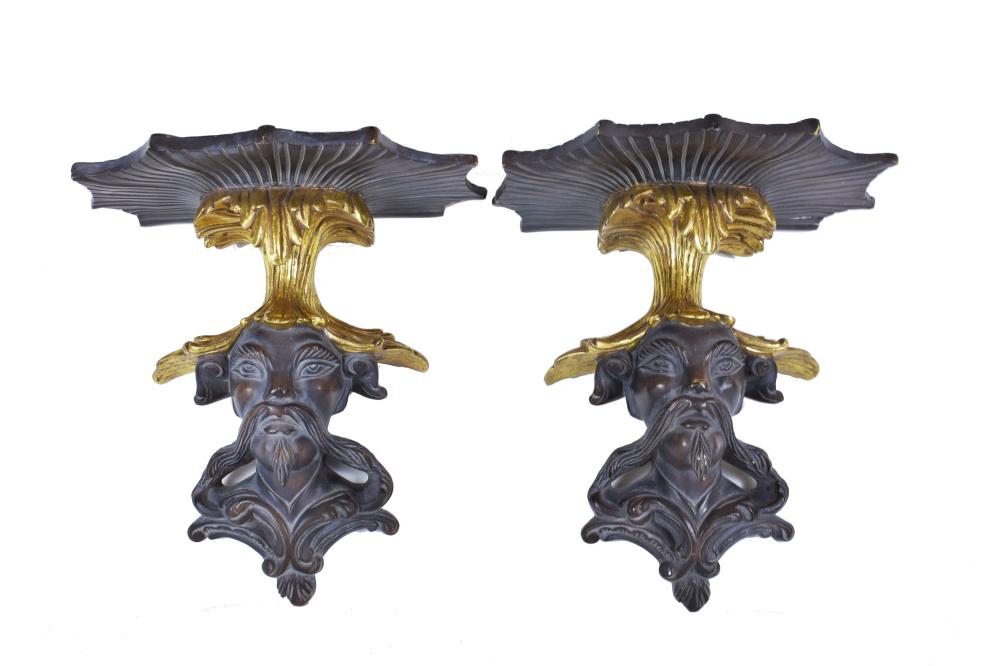 PAIR OF REGENCY STYLE PARCEL GILT