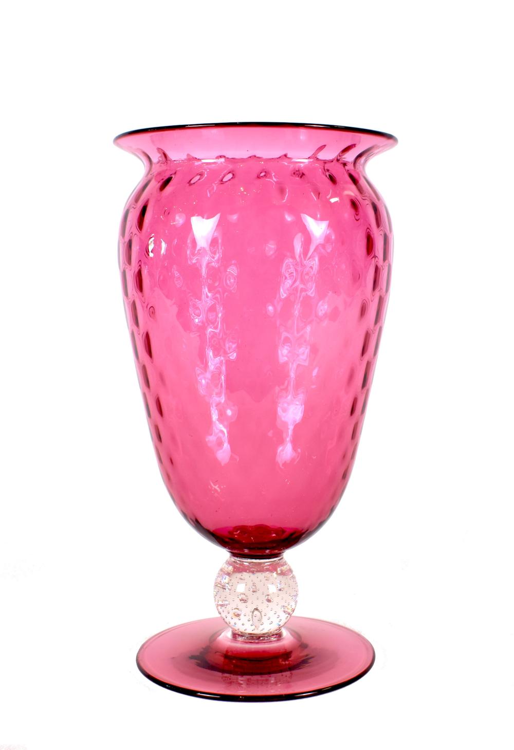 PAIRPOINT CRANBERRY GLASS FOOTED 3535ee