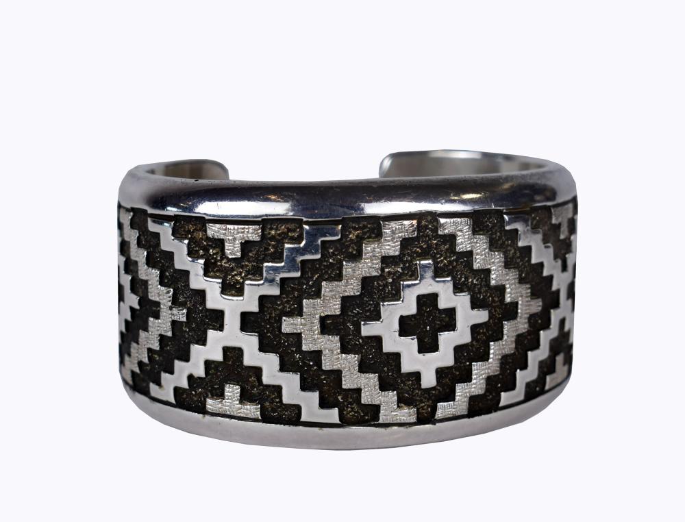 NAVAJO SILVER CUFF BRACELETSigned 353604