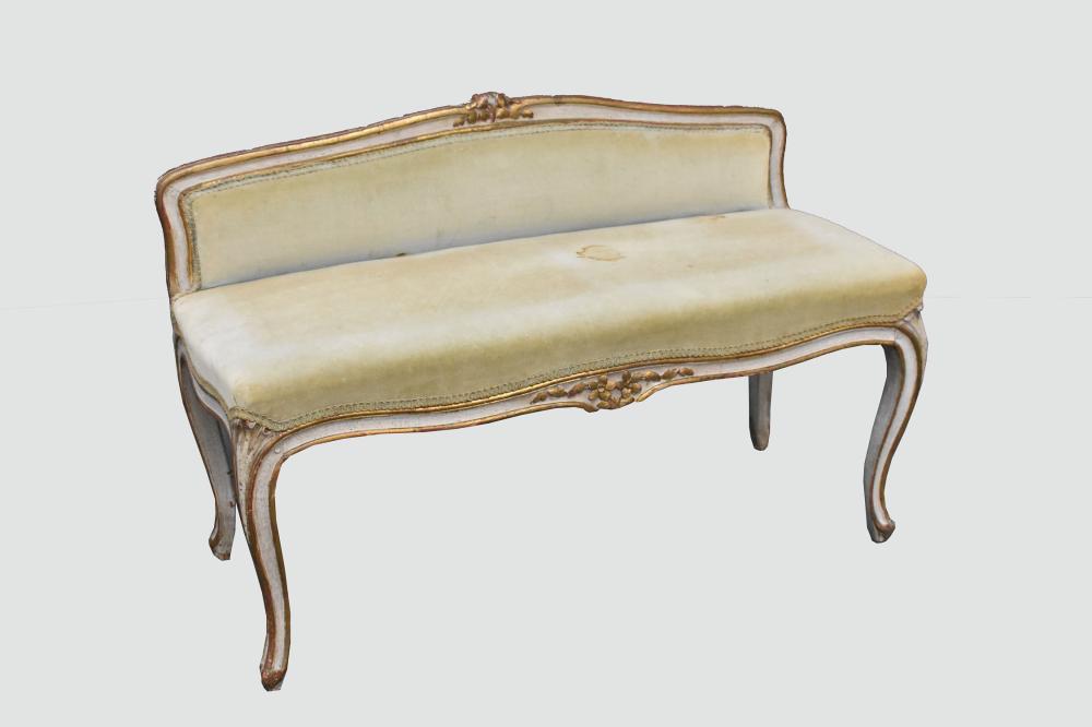 LOUIS XV STYLE PAINTED AND GILT