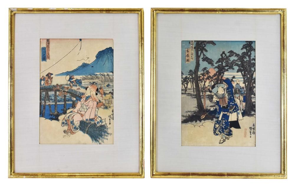 TWO JAPANESE UKIYO-E WOODBLOCK