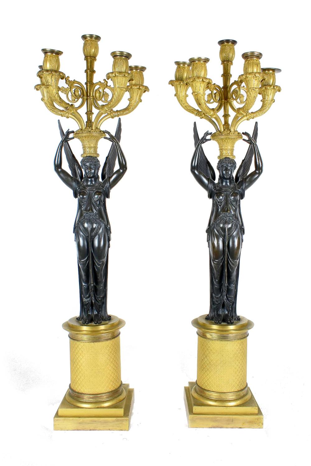 PAIR OF CHARLES X PATINATED BRONZE 35375c