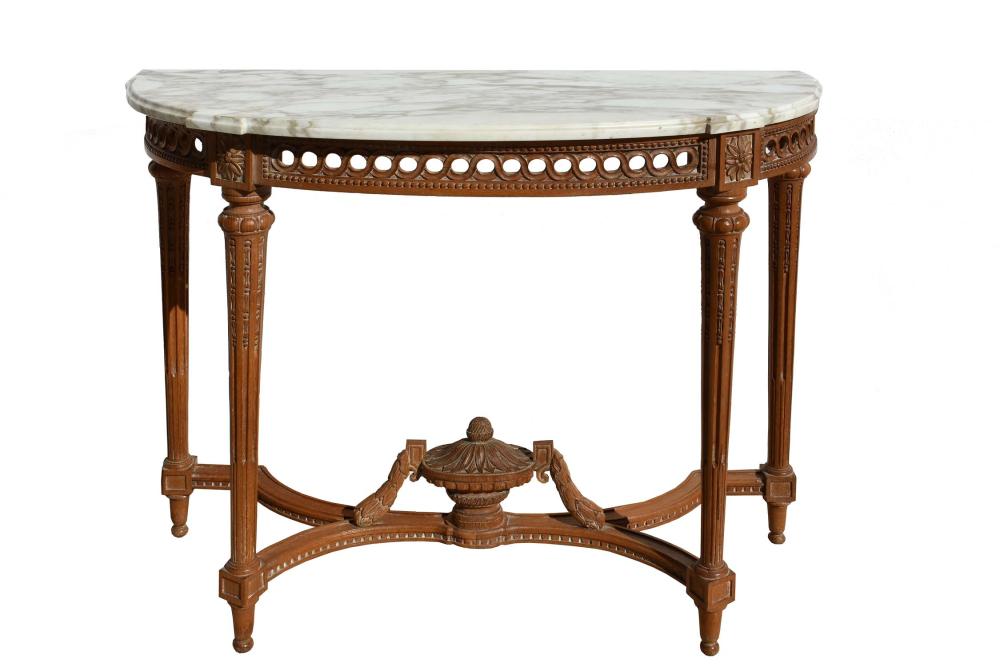 LOUIS XVI STYLE MARBLE TOP SIDE