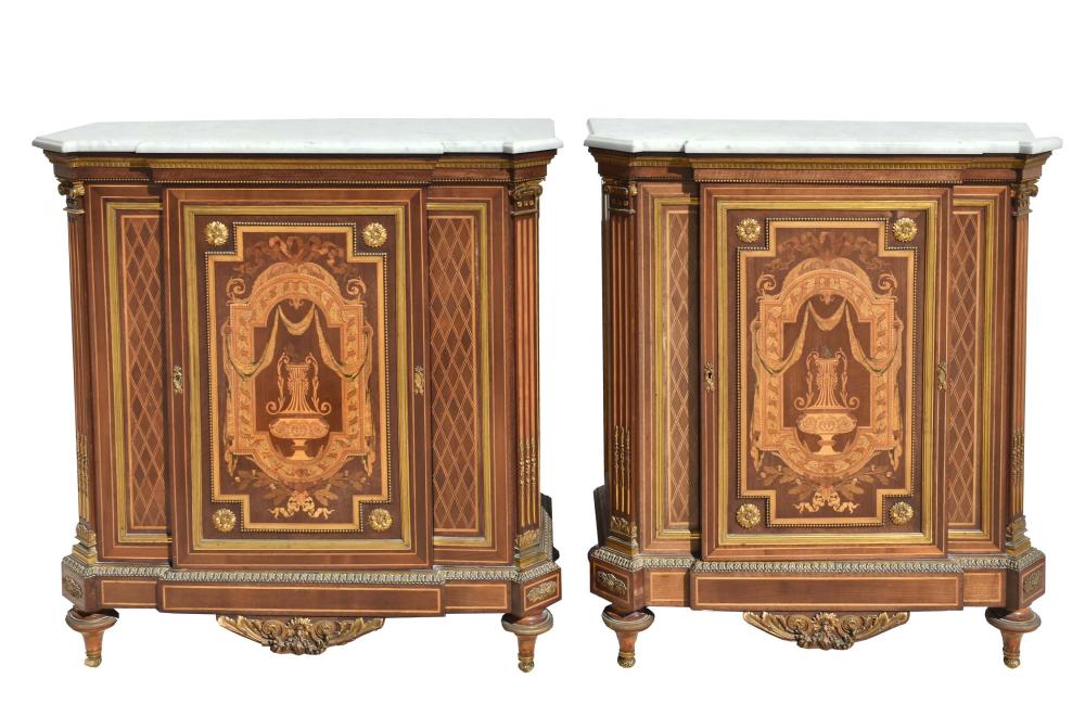 PAIR OF FRENCH MARQUETRY FRUITWOOD 353794