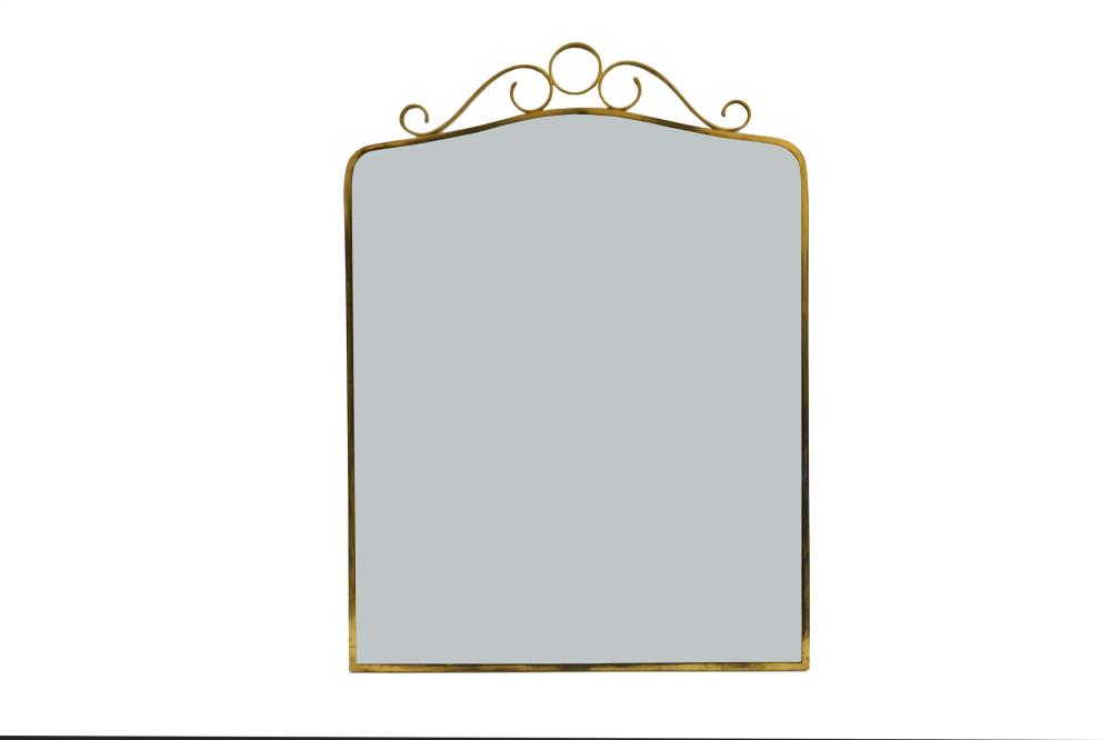 ART DECO BRASS MIRRORThe brass