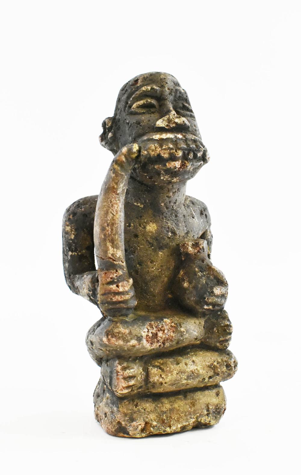 AFRICAN LAVA STONE CARVED FIGURE