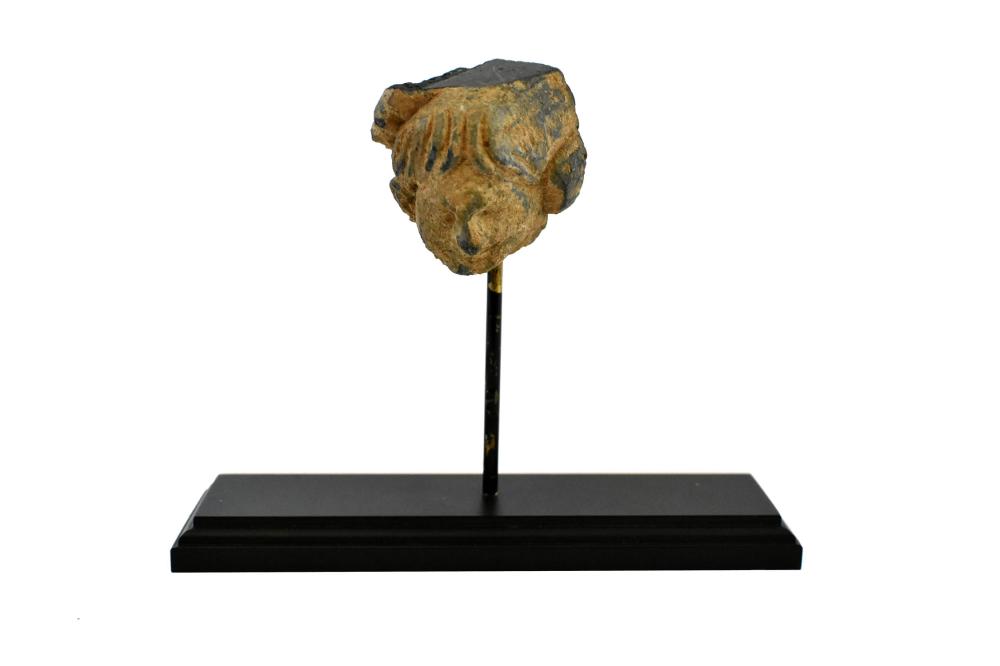 INDIAN GHANDRAN GRAY SCHIST HEAD OF