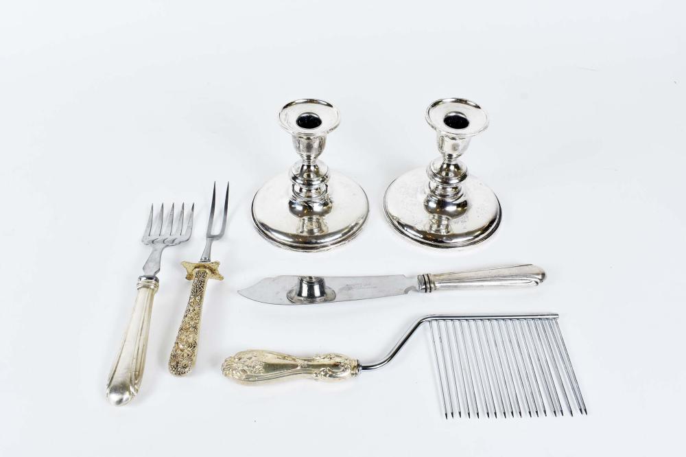 FIVE STERLING SERVING ITEMS PAIR 3537e3