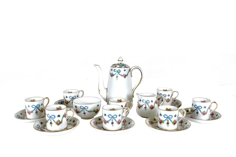 ENGLISH CROWN STAFFORDSHIRE COFFEE SERVICEMarked.