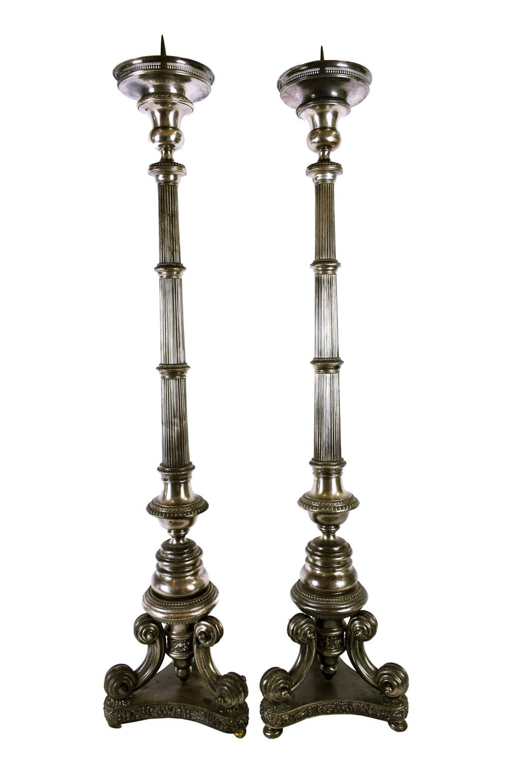 PAIR OF BAROQUE STYLE SILVERED 353843