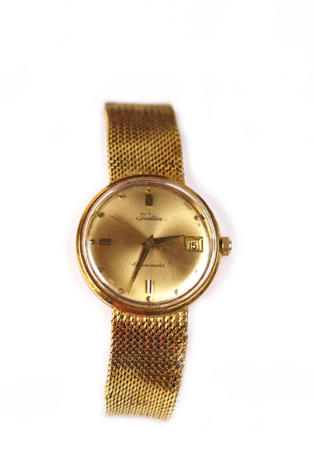 VINTAGE 18KT YELLOW GOLD WATCHFace 35386b