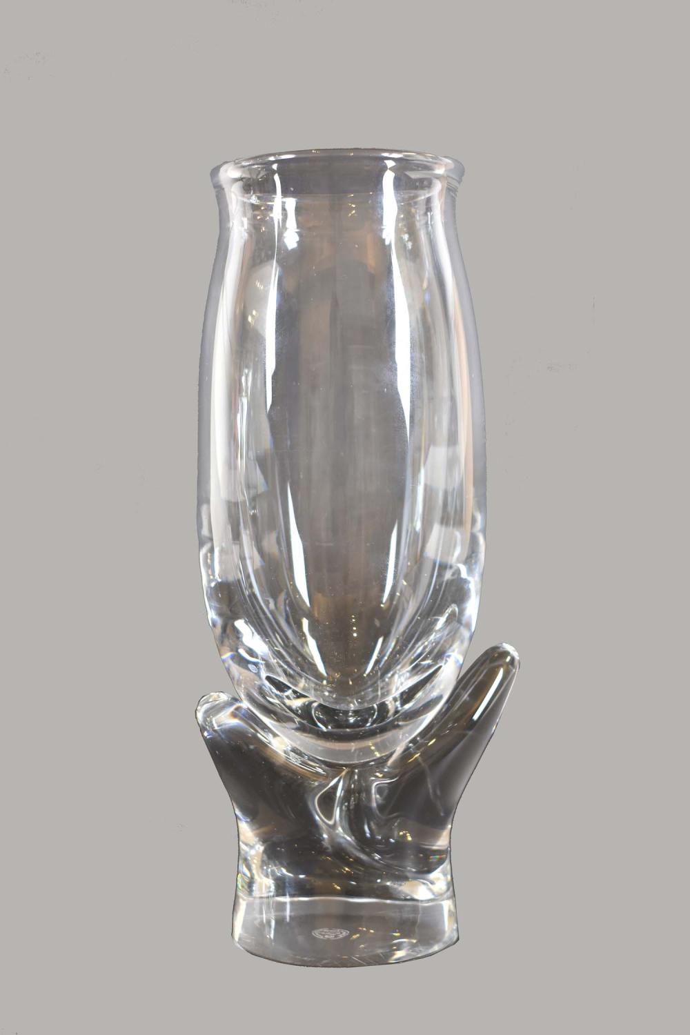 BACCARAT COLORLESS GLASS VASEMarked