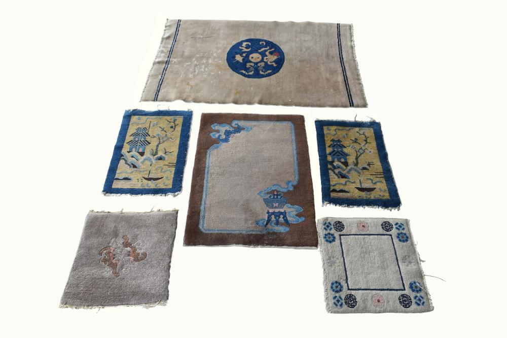 SIX CHINESE RUGS AND MATSFirst 353897