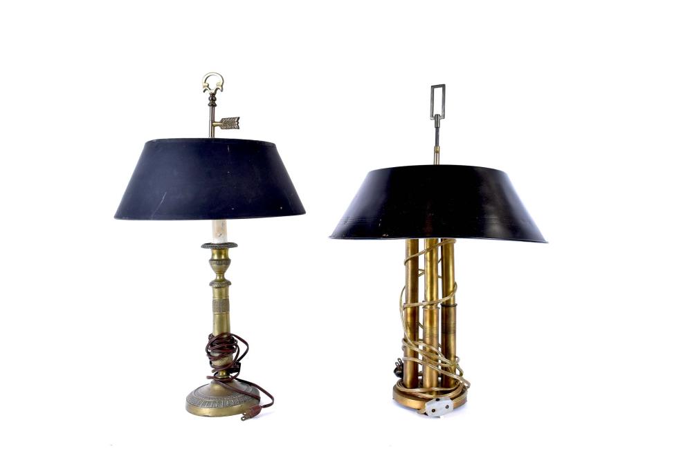 TWO CONTINENTAL BRASS LAMPSThe 3538d5