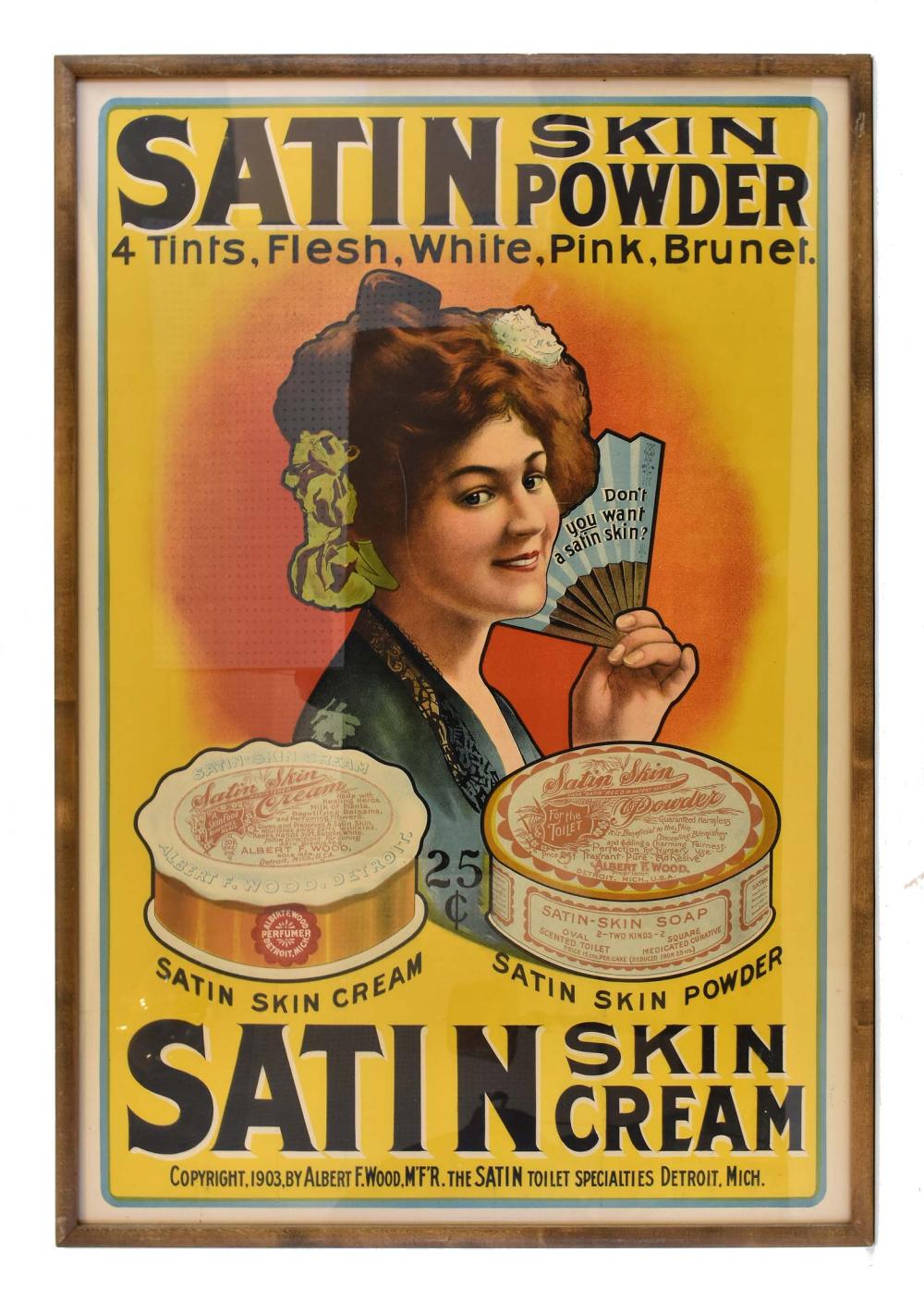 FRENCH SATIN SKIN POWDER ADVERTISING 3538e3