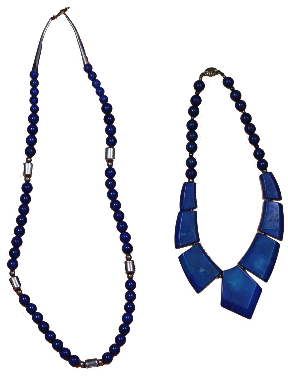 TWO CONTEMPORARY LAPIS LAZULI AND 353919