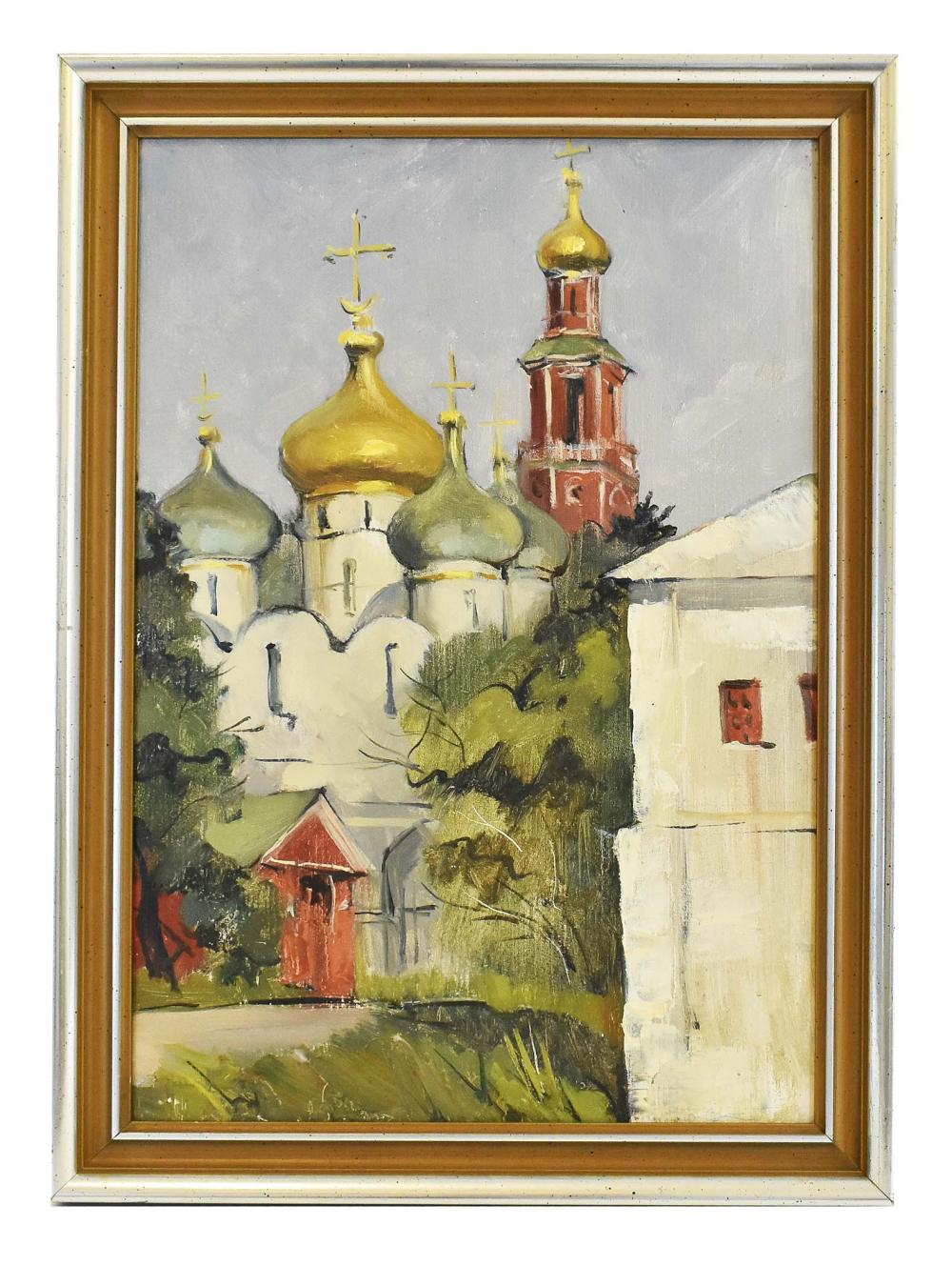 RUSSIAN SCHOOL (20TH CENTURY) PAINTINGVillage