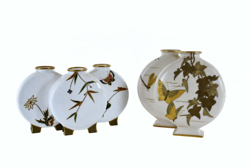 TWO ROYAL WORCESTER GILT DECORATED 353946