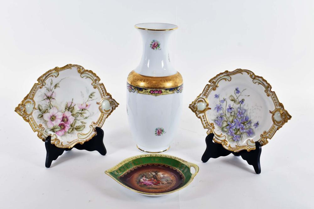 FOUR CONTINENTAL PORCELAIN CABINET ITEMS20th