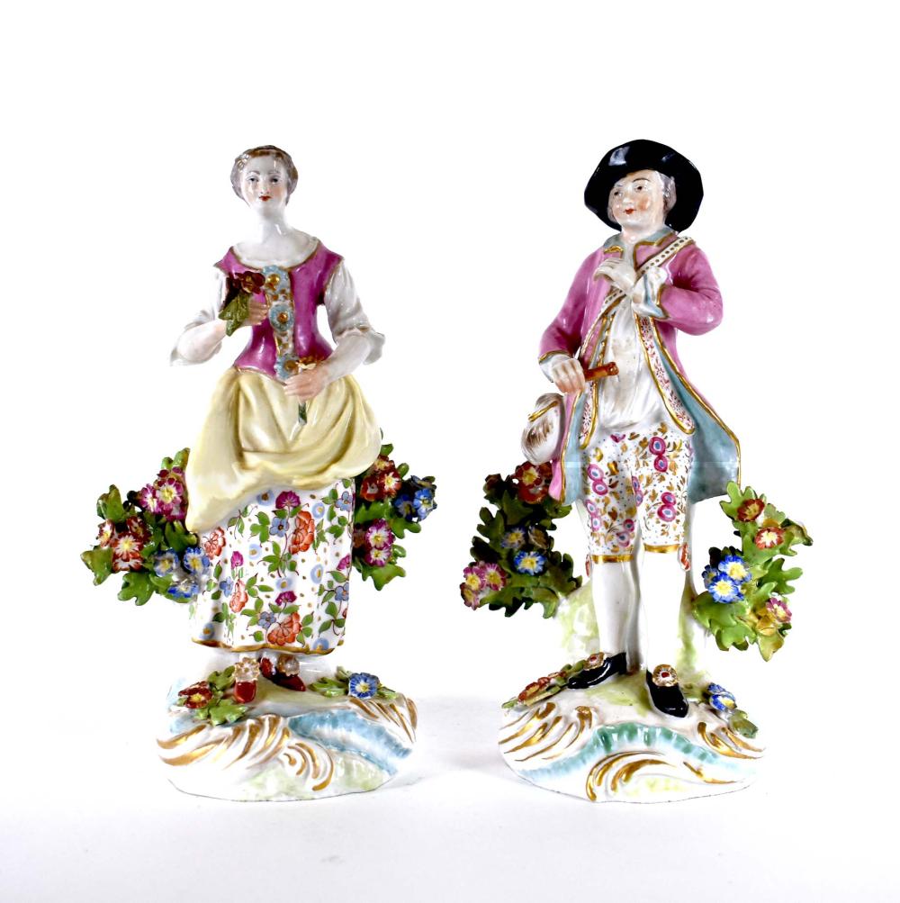 PAIR OF CHELESA PORCELAIN MALE