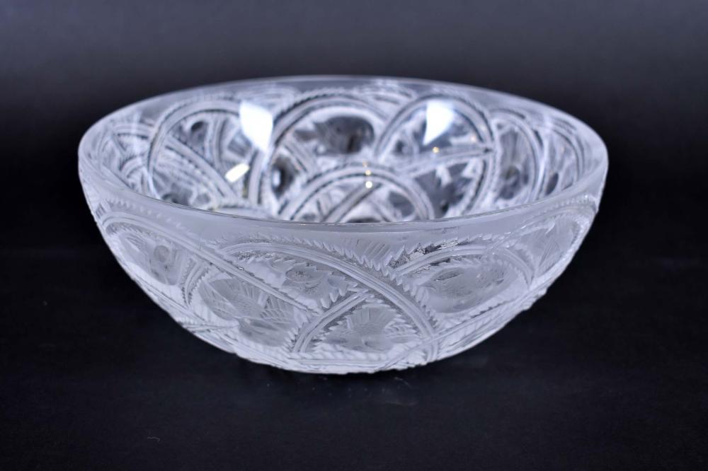 LALIQUE PINSONS BOWLThe underside 3539b4