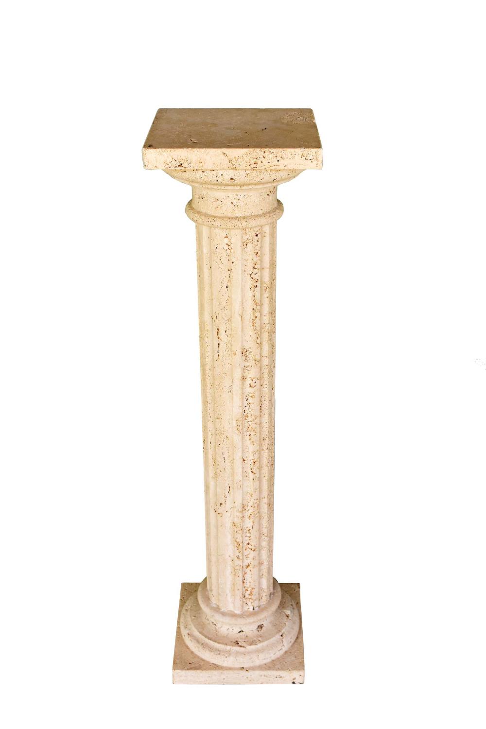 CONTEMPORARY CARVED LIMESTONE PEDESTALFluted 353a35