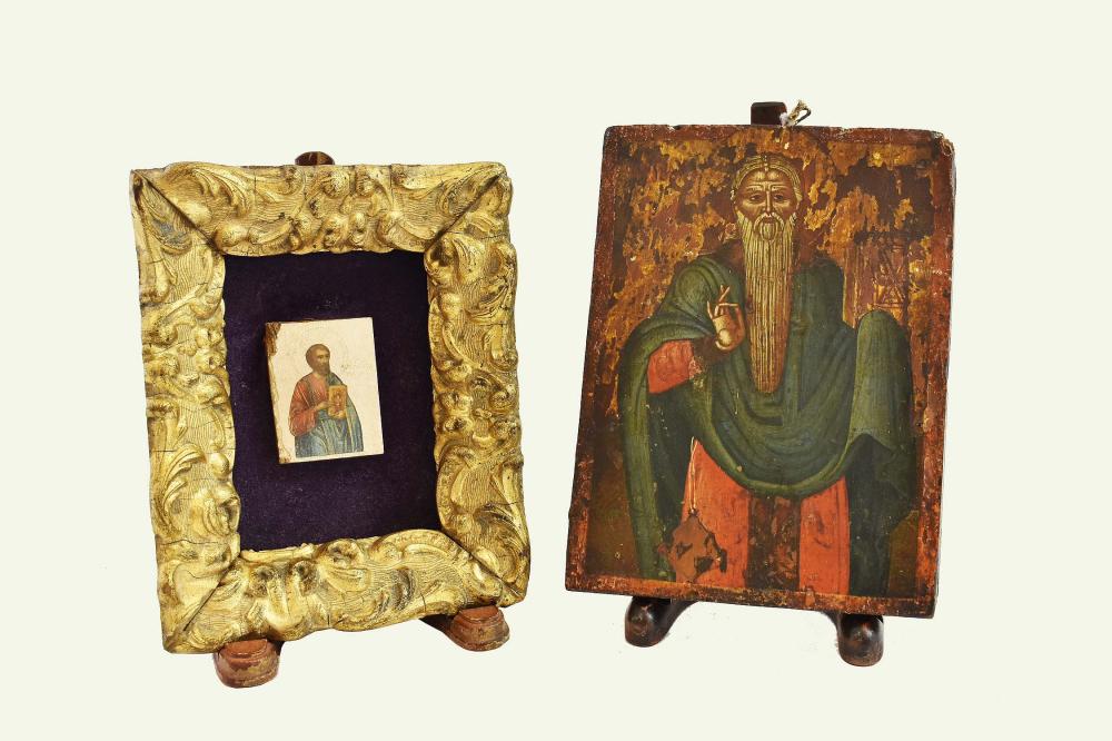 RUSSIAN ICON OF A BEARDED GENTLEMAN18th 19th 353aa5