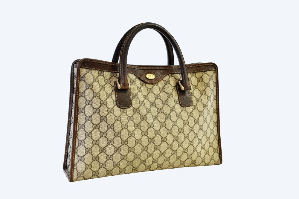 GUCCI MONOGRAMMED CANVAS AND LEATHER 353abc