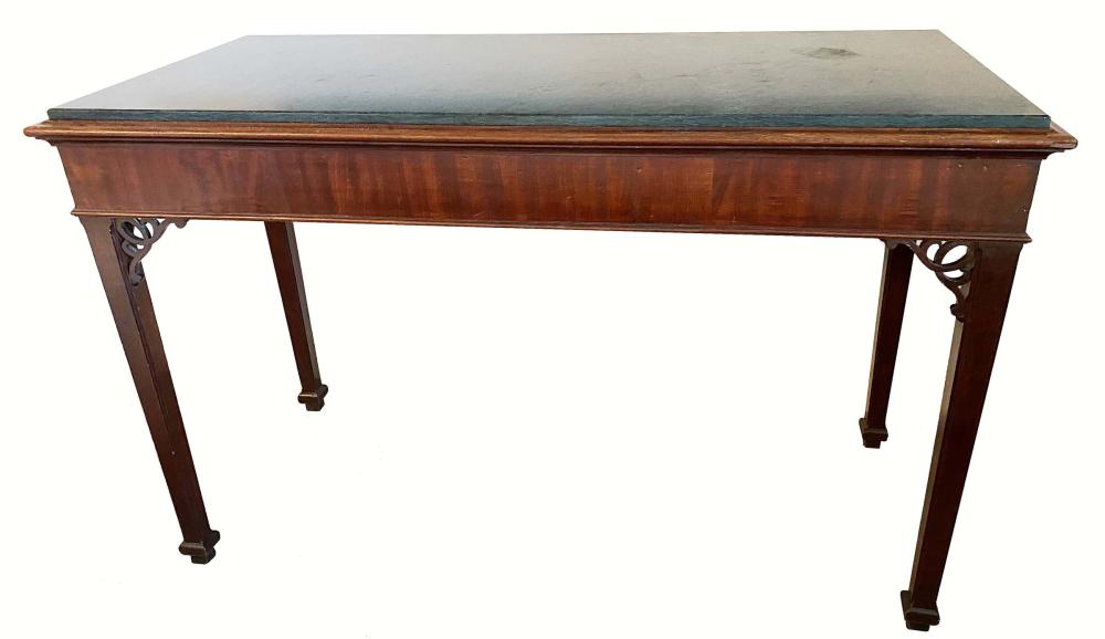 GEORGE III STYLE MARBLE TOP MAHOGANY 353aca