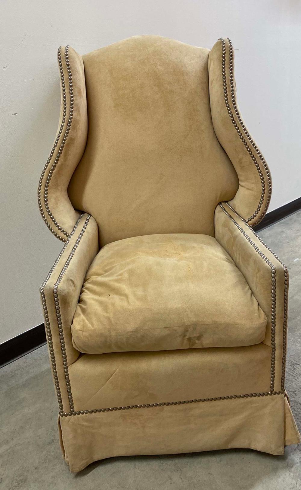 GEORGIAN STYLE SUEDE UPHOLSTERED 353aed