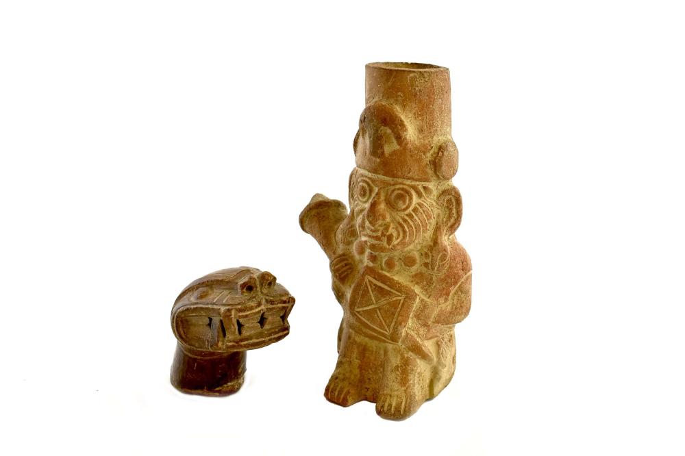 PRE-COLUMBIAN STYLE POTTERY ARTIFACTSTwo