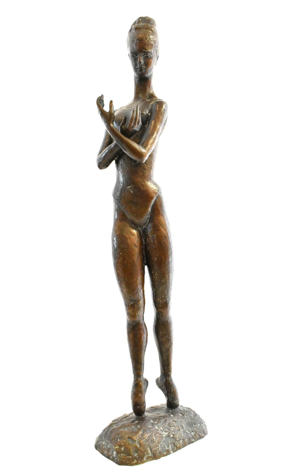 CONTEMPORARY PATINATED BRONZE OF