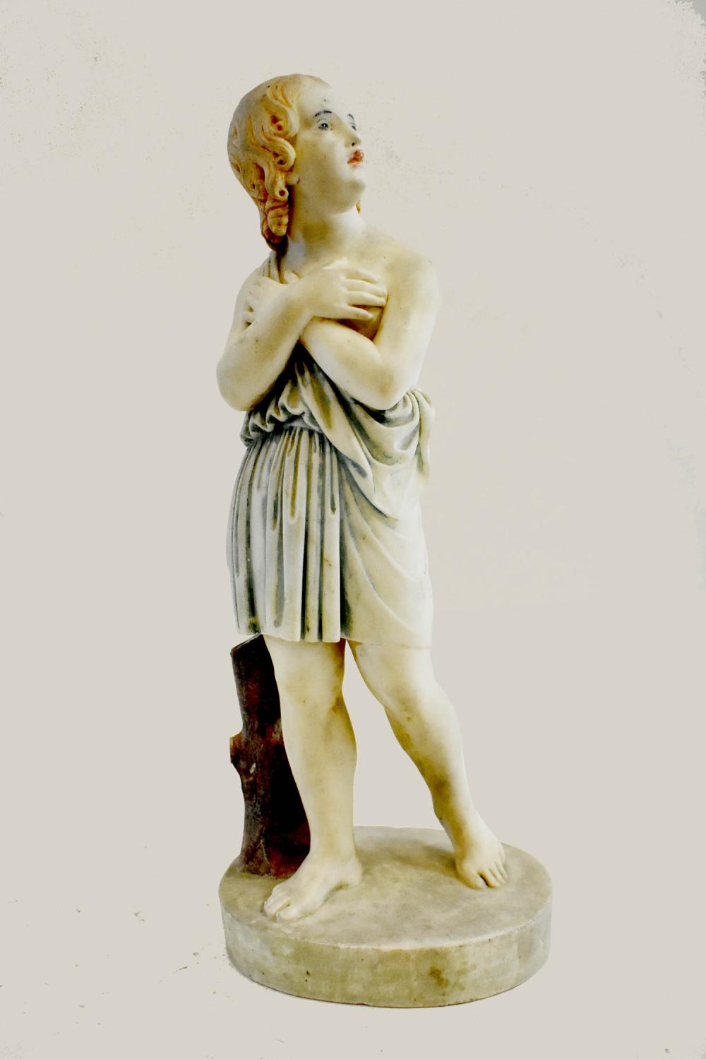 CONTINENTAL CARVED MARBLE FIGURE 353c01