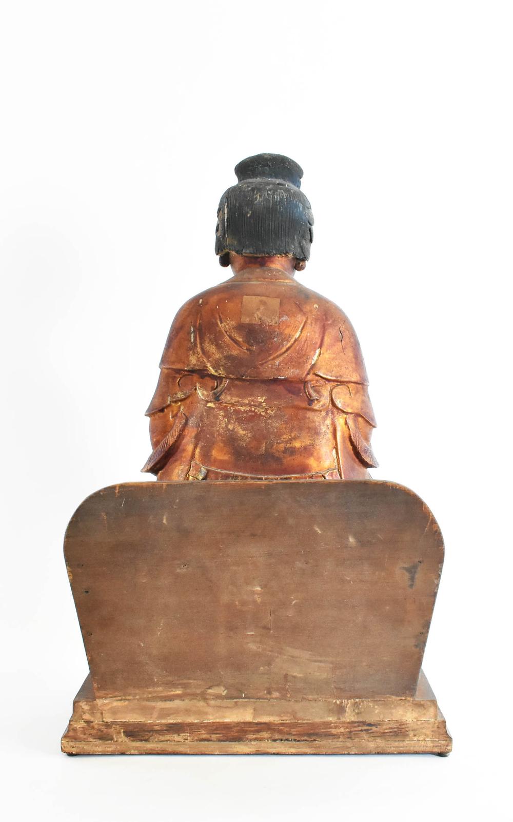 CHINESE GILT LACQUER SEATED BUDDHA17th 19th 353c5d