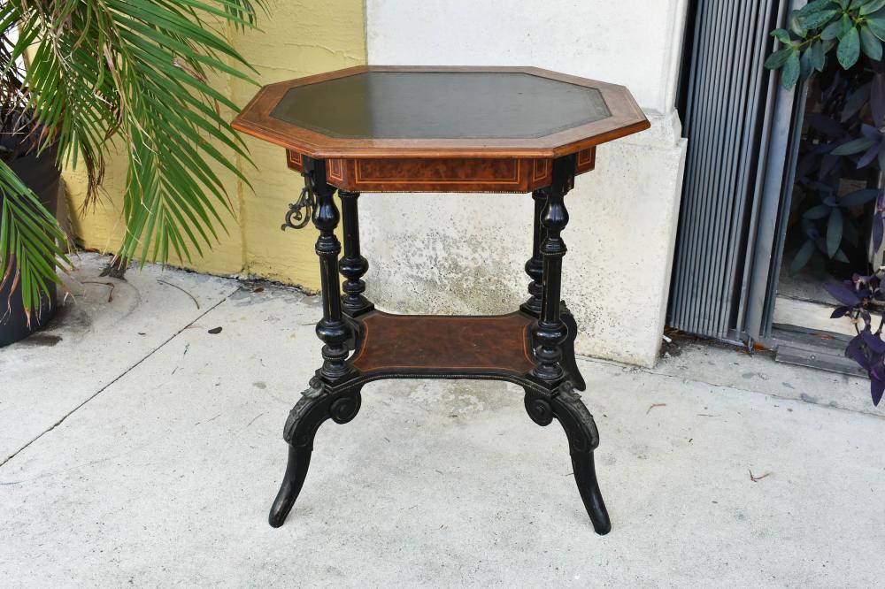 VICTORIAN INLAID WALNUT AND EBONIZED 353c70