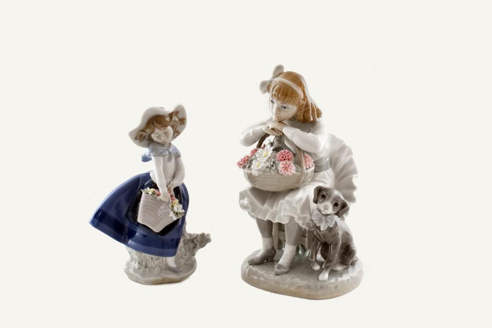 TWO LLADRO PORCELAIN FIGURES OF