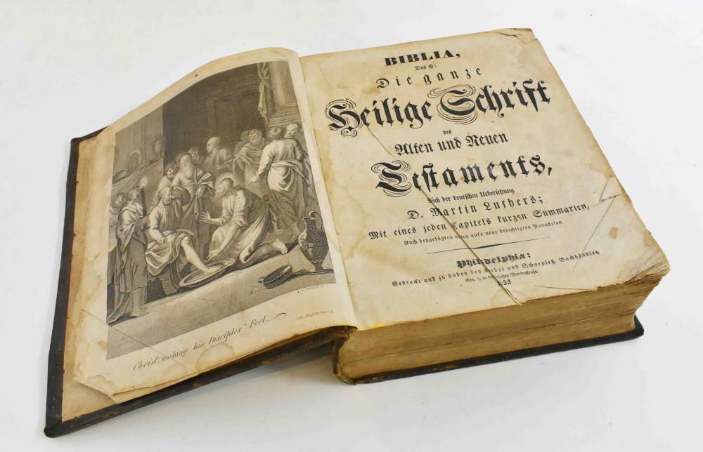 EARLY 19TH CENTURY GERMAN LUTHERN BIBLEPrinted
