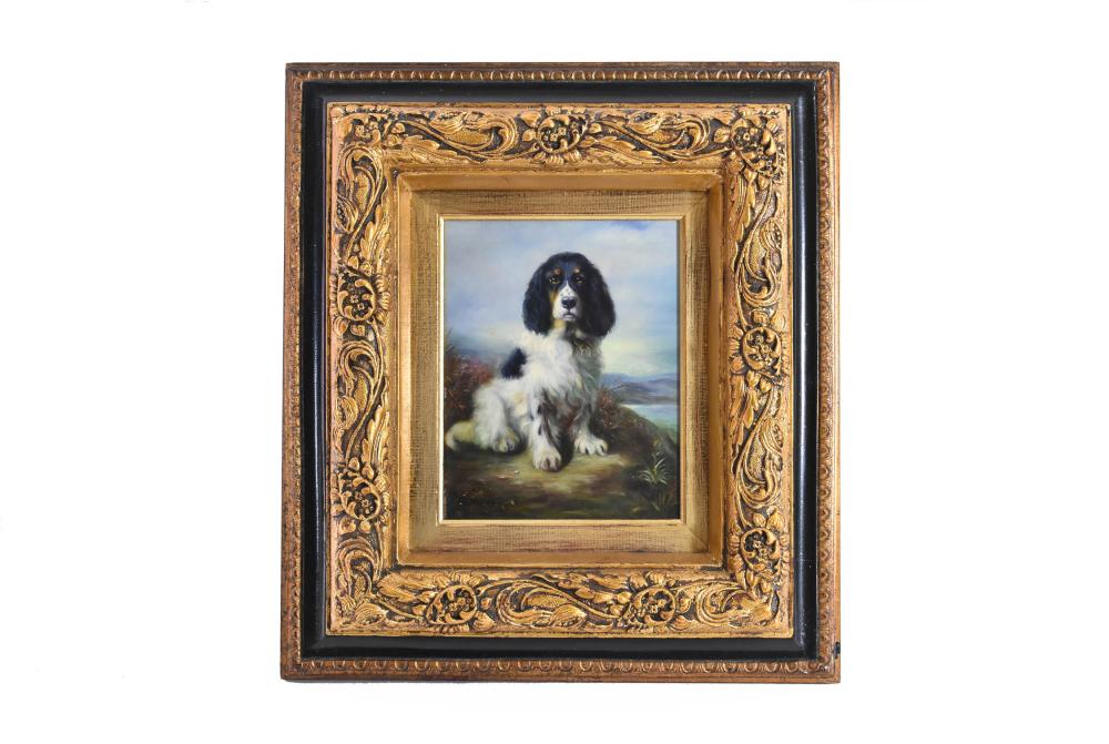 20TH CENTURY PAINTING OF A SPANIELPortrait 353d2c