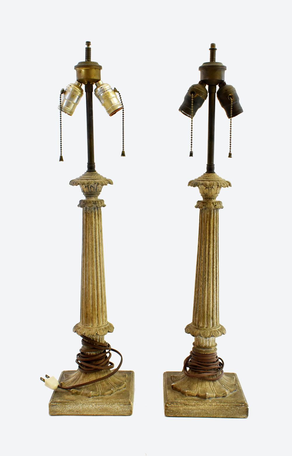 PAIR OF FAUX BOISE PLASTER COLUMNAR 353d6d