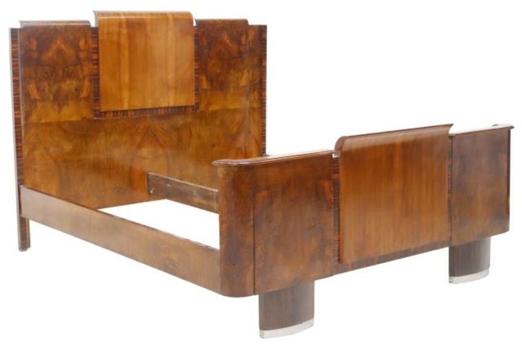 ITALIAN ART DECO BURLWOOD & ROSEWOOD