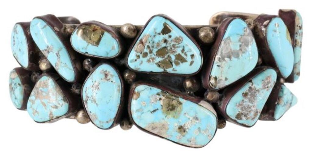 BEA TOM NAVAJO STERLING TURQUOISE 353e3b