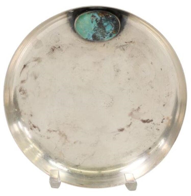 SOUTHWEST SILVER & TURQUOISE CABOCHON