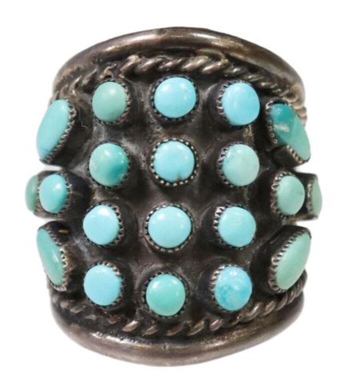 NATIVE AMERICAN SILVER TURQUOISE 353e77