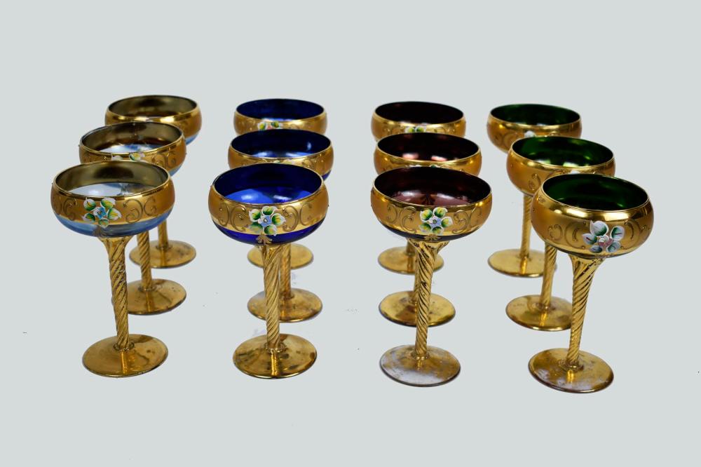 SET OF TWELVE PARCEL GILT VARIOUS