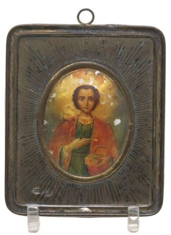 RUSSIAN 875 SILVER ST PANTALEON MINIATURE