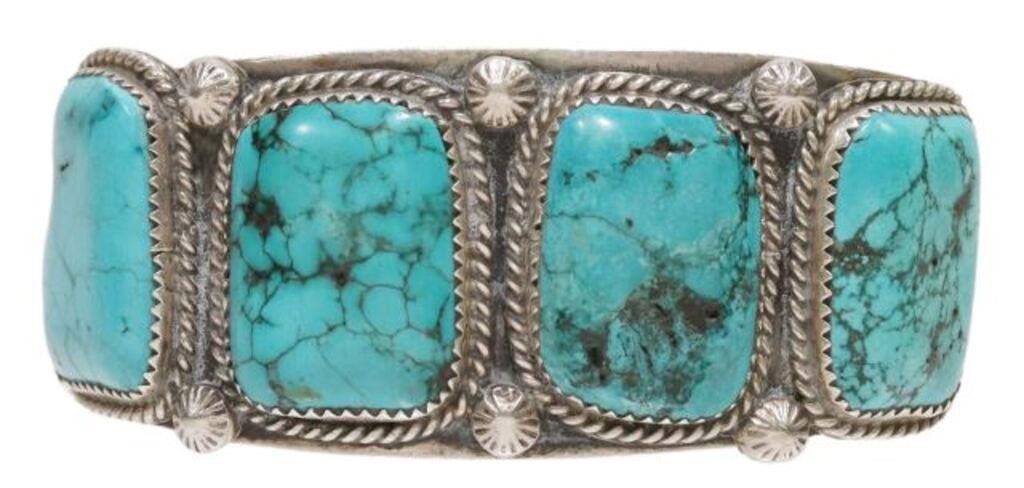 RANDY MAHOOTY ZUNI STERLING TURQUOISE 353ff7